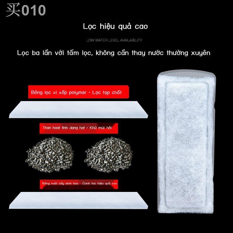 ✁◆Bộ lọc bể cá tròn nhỏ bên ngoài thác nước thiết bị im lặng ba trong một