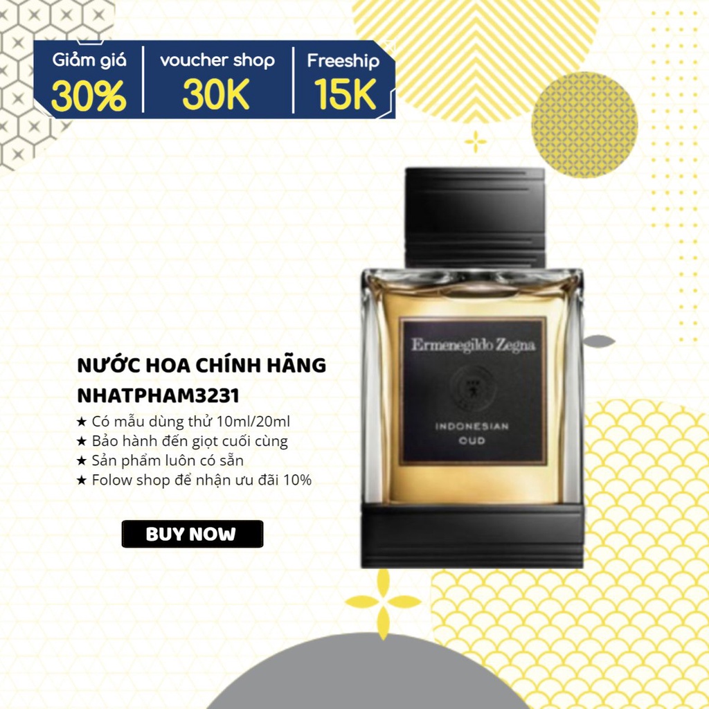 Ermenegildo Zegna - Indonesian Oud EDT 10ml Nước hoa chính hãng