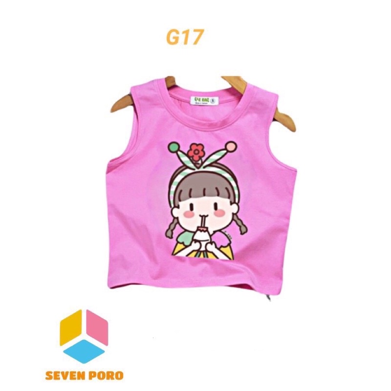 Áo Thun Ba Lỗ Bé Gái Size 8-24kg - G&K Kids - Seven Poro