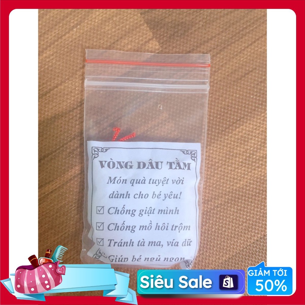 Vòng dâu tằm cho bé sơ sinh, vòng tay giúp bé ngủ ngon, tránh gió , bảo vệ bé khi ra ngoài SMARTSBABY