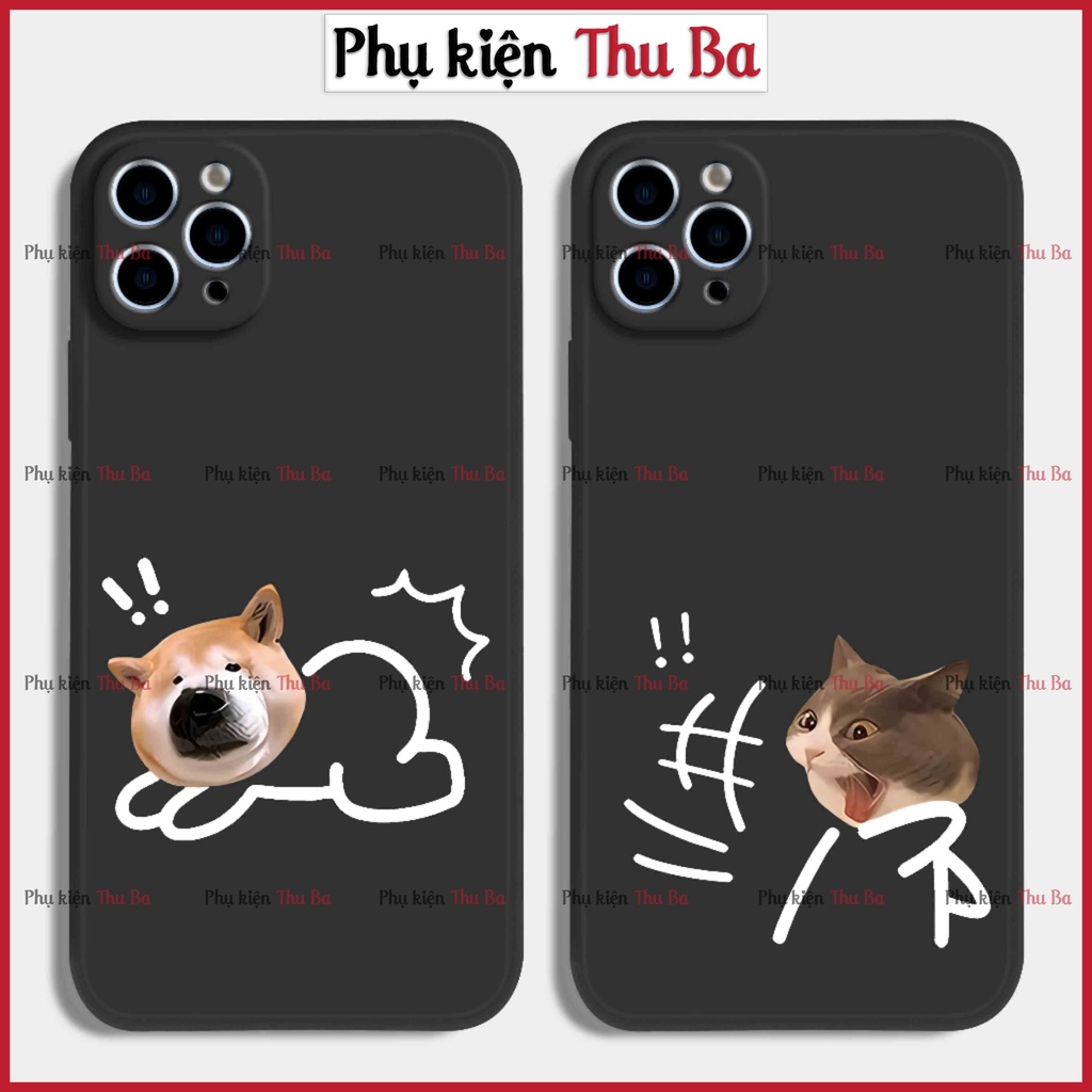 Ốp lưng iphone cặp đôi chó mèo độc lạ cute ngộ nghĩnh dễ thương đẹp cho ip 6/6s/7/8/X/XS/11/12/13/14 Pro Plus Max