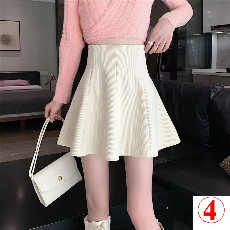 Chân Váy Nhung Ngắn Dáng Chữ a Lưng Cao Cỡ Lớn Thời Trang Xuân Thu Mới Cho Nữ