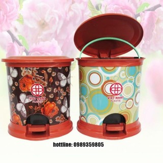 Giá sốc - bật rác, thùng rác hình ovan hoa đẹp