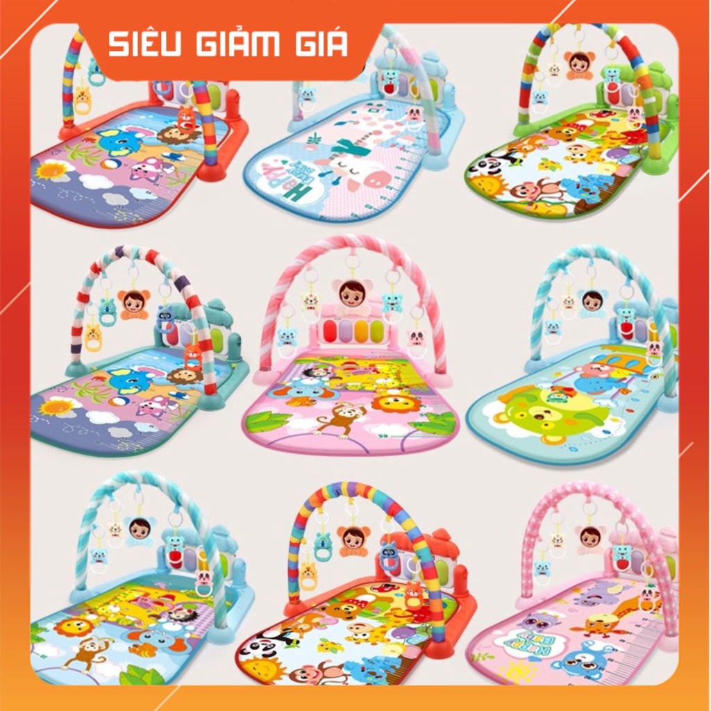 Thảm Nhạc Cho Bé Sơ Sinh Nằm Chơi Kết Hợp Đàn Piano Vận Động 4 Giác Quan Thông Minh
