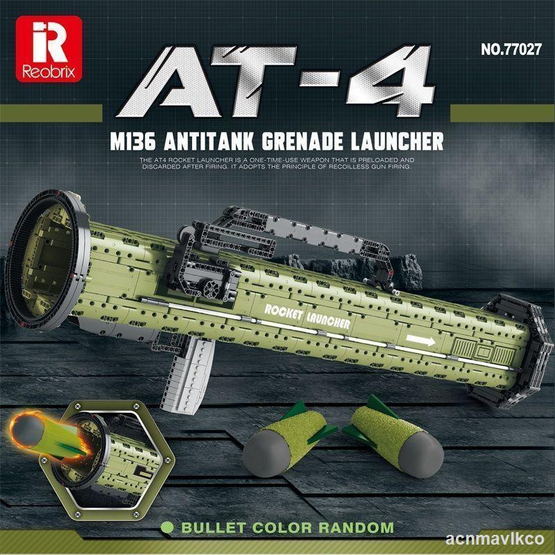 Tương thích với LEGO Bricks Military Bazooka M136-AT4 Xếp hình cậu bé tên lửa chống tăng và Chèn quà tặng đồ chơi