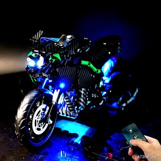 Tương thích với các khối xây dựng Lego Ducati Lamborghini Kawasaki h2r mô hình đầu máy xe máy đồ chơi lắp ráp cậu bé