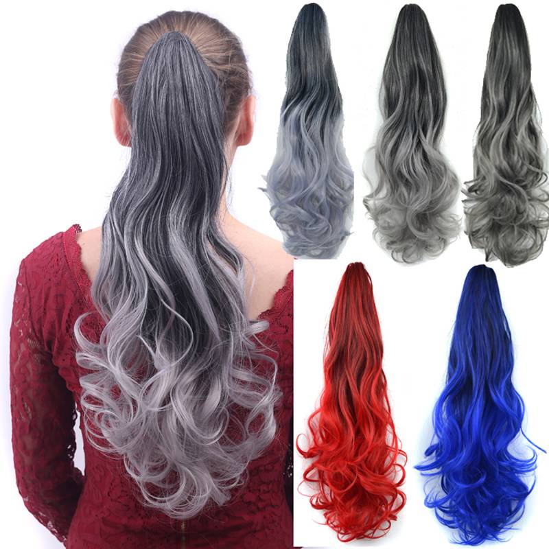 búi tóc Tóc Giả Có Kẹp Càng Cua Gắn Đuôi Ngựa Pony Cho Nữ#Bộ Tóc Giả Dài 39% Nhuộm Màu Sắc Gradient Tự Nhiên Dành Cho Nữ