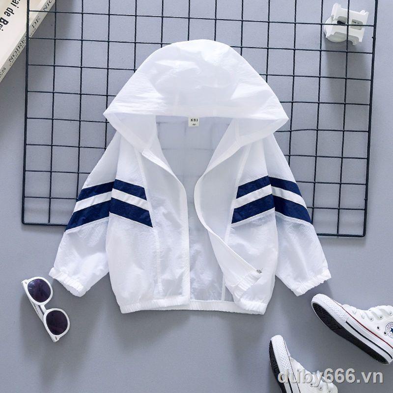 ☸◎Áo Khoác Chống Nắng Chống Tia Cực Tím Thiết Kế Mỏng Thoáng Khí Thời Trang Mùa Hè Cho Bé Trai
