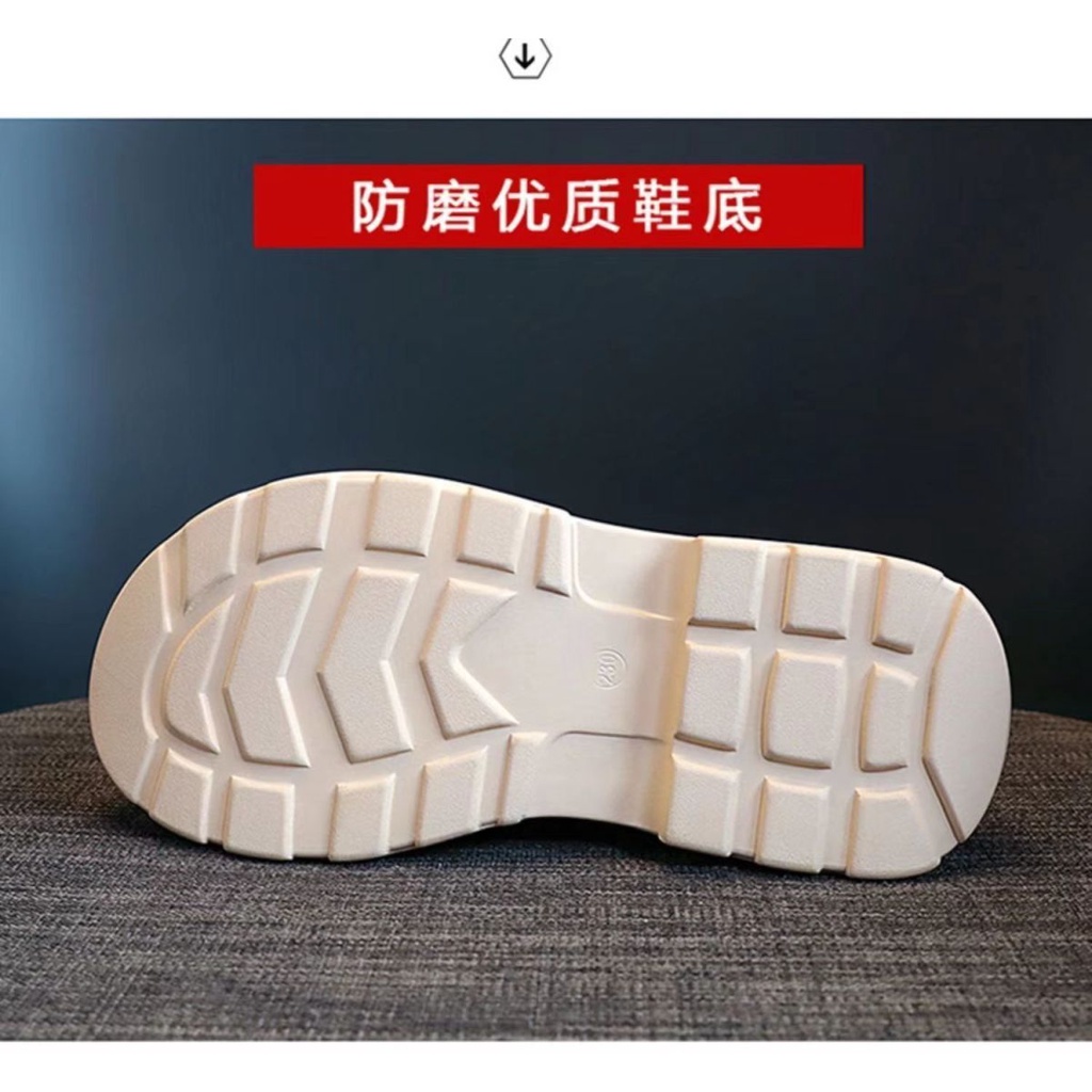 Giày Sandal Thể Thao Đế Xuồng Dày Bằng Da Thật Thời Trang Mùa Hè 2023