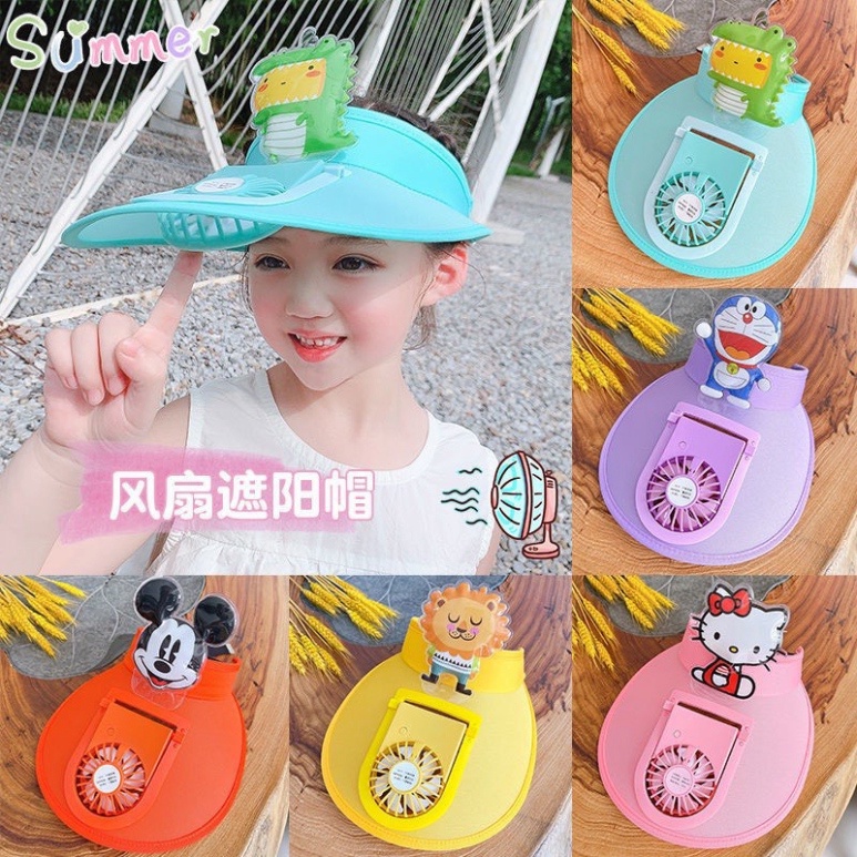 HOT 2023 Mũ chống nắng có quạt tích điện cắm USB cho mẹ và bé