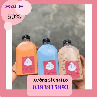 Chai nhựa dẹp vai bầu 250ml dày dặn. chai dẹp tròn