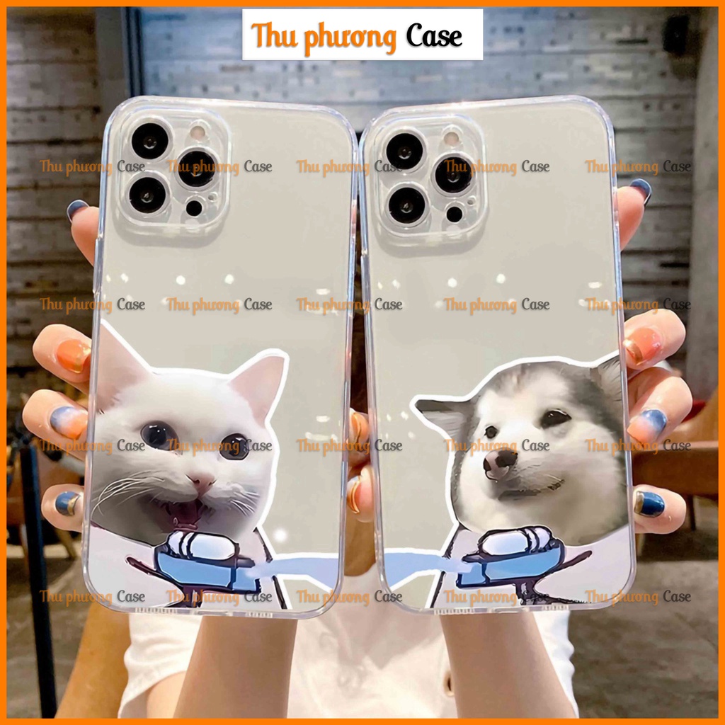 Ốp lưng iphone cặp đôi chó mèo độc lạ cute ngộ nghĩnh dễ thương đẹp cho ip 6/6s/7/8/X/XS/11/12/13/14 Pro Plus Max