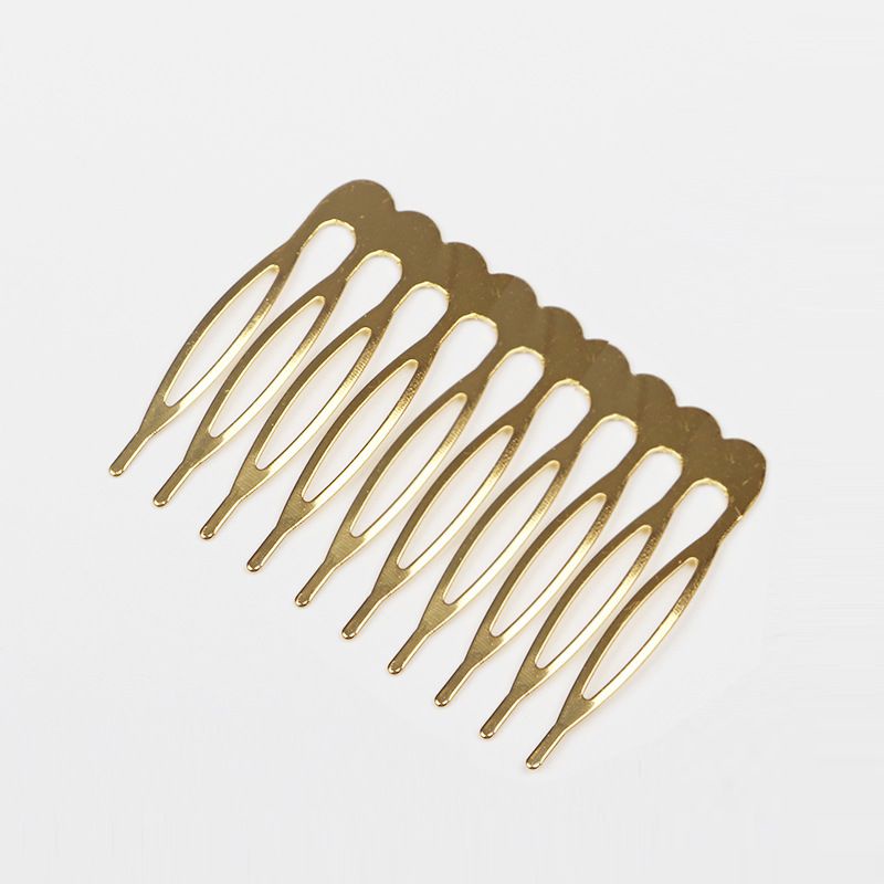 Xược răng cài tóc 10 chân 54*39mm vàng nguyên liệu làm trang sức handmade, trâm cổ trang, cosplay