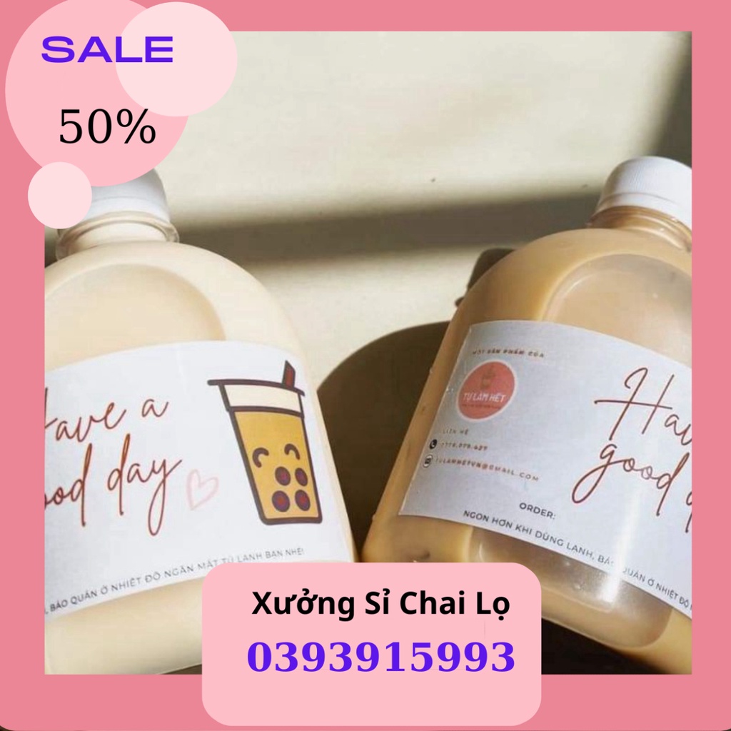 Chai Nhựa Bầu Lùn 500ml Đã Kèm Nắp- Chai Nhựa Đựng Trà Sữa.Có Test Kiểm Định | BigBuy360 - bigbuy360.vn