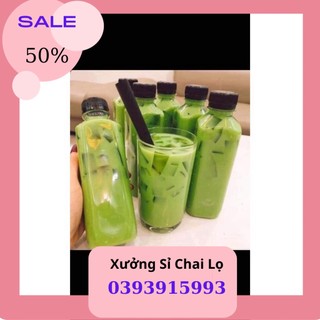 Combo 300c nhựa vuông đựng trà sữa 330ml