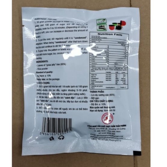 Bột Thạch Sương Sáo Đen 50 gam