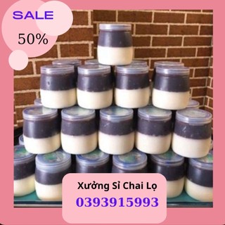 Hũ sữa chua nhựa dày loại 120ml. hũ + nắp