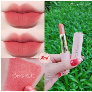 Son thỏi sáp ROSY SWEETLOVE hàng chính hãng, không chì, siêu lì, mềm môi <màu Hồng Kute>