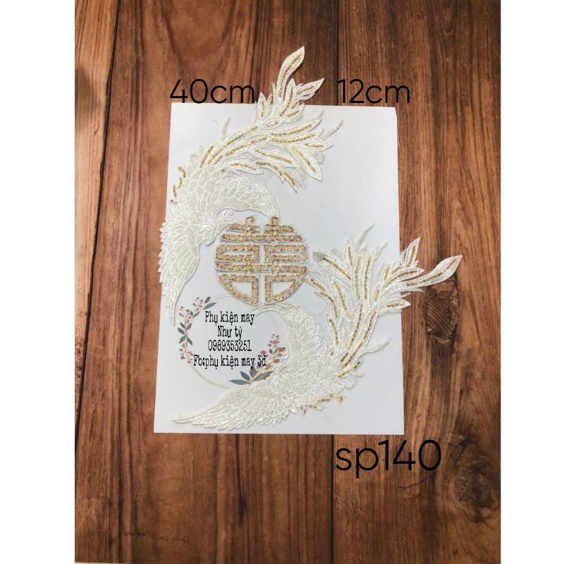 Cặp phượng kết kèm chữ hỷ