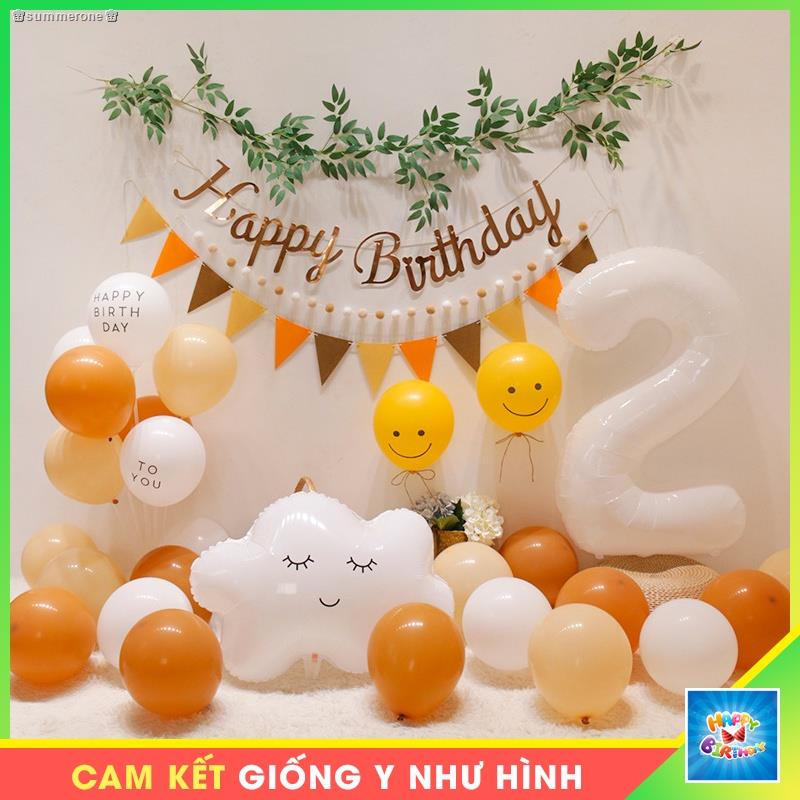 SET trang trí sinh nhật Handmade kiểu Hàn Quốc tại nhà dễ nhất đẹp nhất [Tặng kèm BƠM + KEO DÁN]