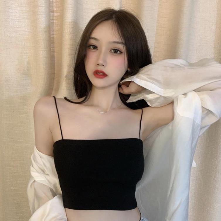 Áo 2 dây chất cotton cá sấu mềm và mát, chất dày dặn, dễ phối đồ AO4 | BigBuy360 - bigbuy360.vn