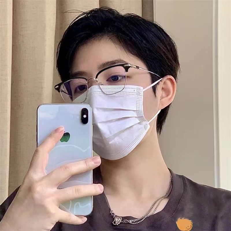 Mắt Kính Nửa Gọng Chống Ánh Sáng Xanh Phong Cách retro Thanh Lịch Dành Cho Nam Nữ