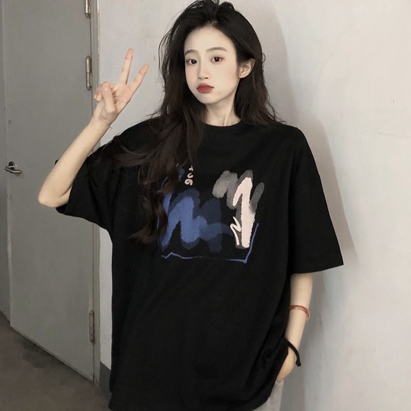 Jiashucheng Áo Thun Nữ Ngắn Tay Hở Vai Thời Trang Hàn Quốc