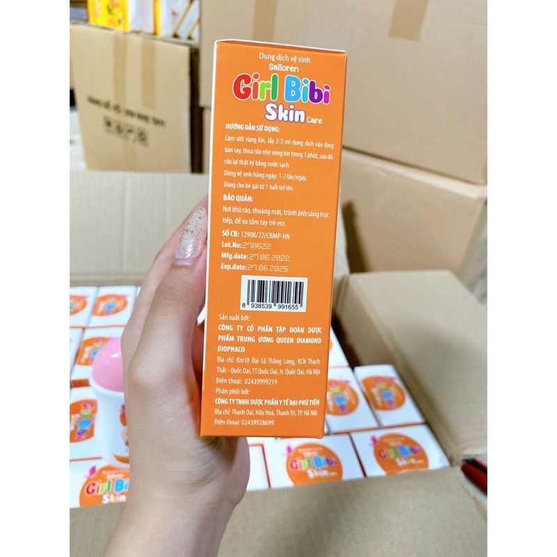 Dung dịch vệ sinh trẻ em Salloren Girl Bibi Skin 150ml
