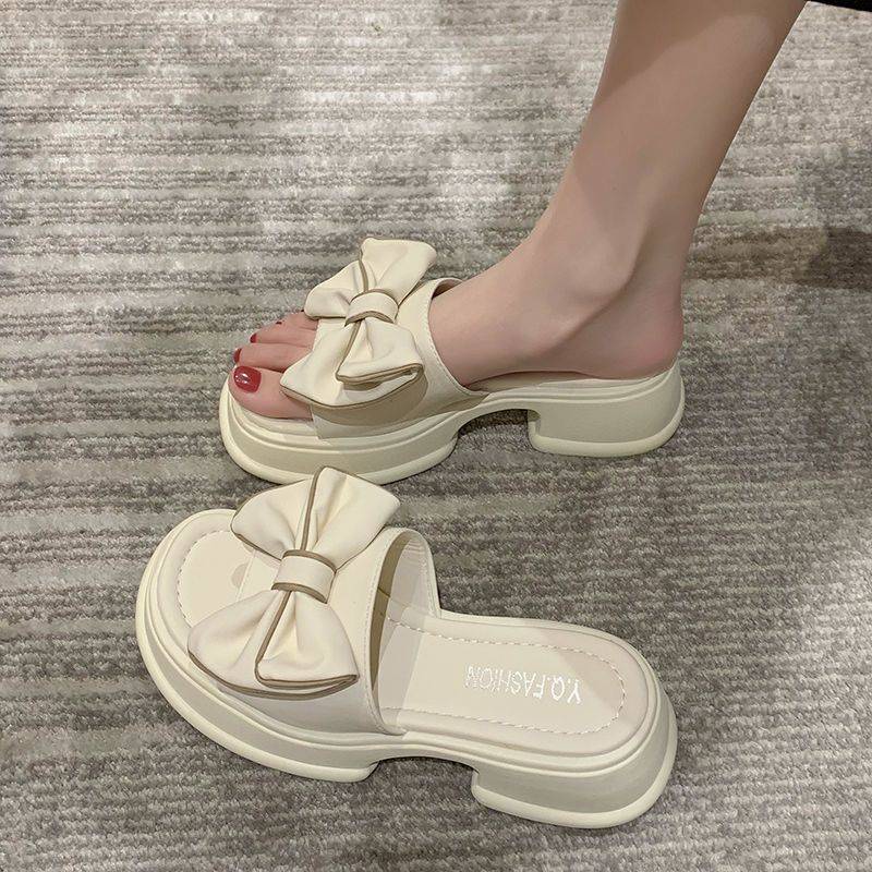 Dép xỏ ngón đế dày thời trang Hàn Quốc mặc ngoài