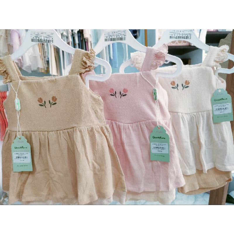 Bộ 2 dây cho bé gái Cotton Organic