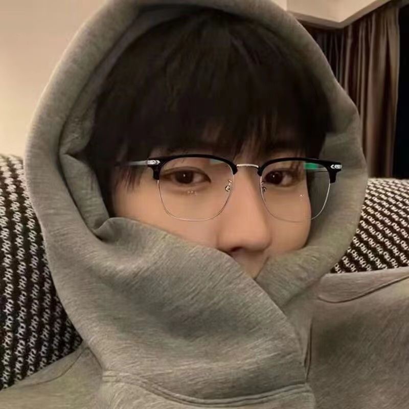 Mắt Kính Nửa Gọng Chống Ánh Sáng Xanh Phong Cách Nghệ Thuật Cho Nam