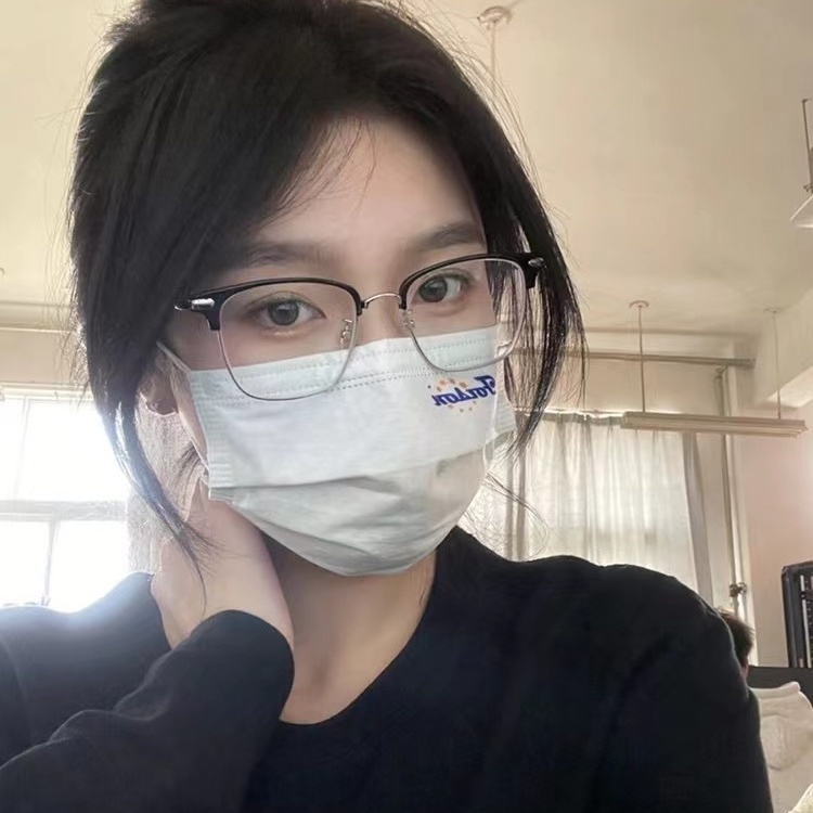 Mắt Kính Nửa Gọng Chống Ánh Sáng Xanh Phong Cách Nghệ Thuật Cho Nam