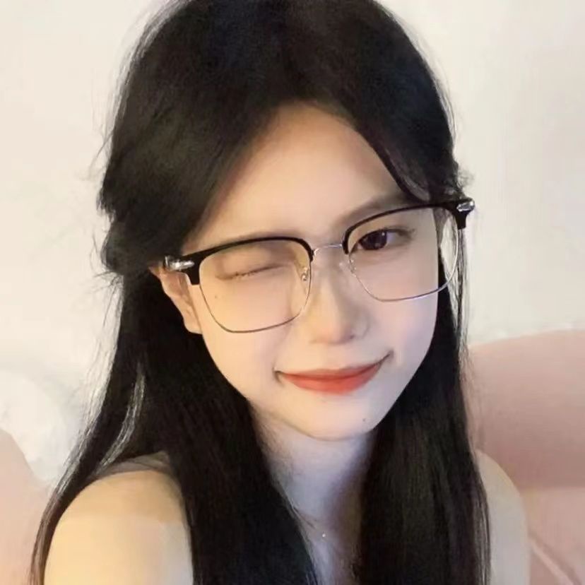 Mắt Kính Nửa Gọng Chống Ánh Sáng Xanh Phong Cách retro Thanh Lịch Dành Cho Nam Nữ