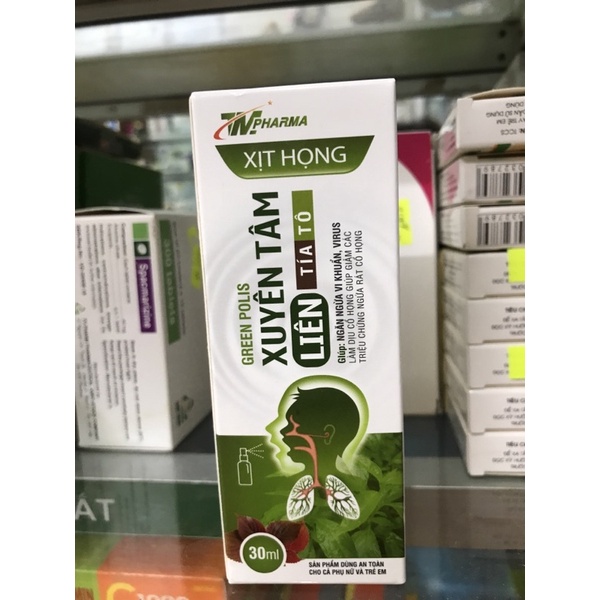 Xịt họng xuyên tâm liên (tía tô) 30 ml