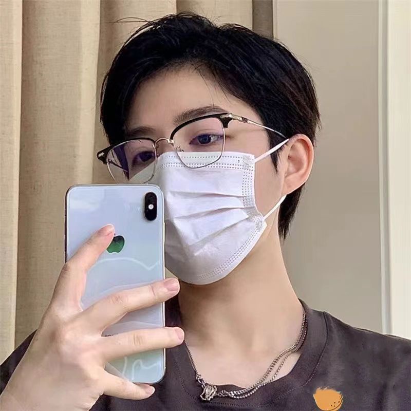 Mắt Kính Nửa Gọng Chống Ánh Sáng Xanh Phong Cách retro Thanh Lịch Dành Cho Nam Nữ