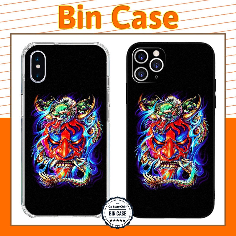 🔥Ốp Lưng iPhone Viền Vuông Hình Xăm Mặt Quỷ Đáng Sợ Nhiều Màu iphone 14 13 12 11 Pro Max 6 7 8 Plus X Xr Xs Max DOCLA163