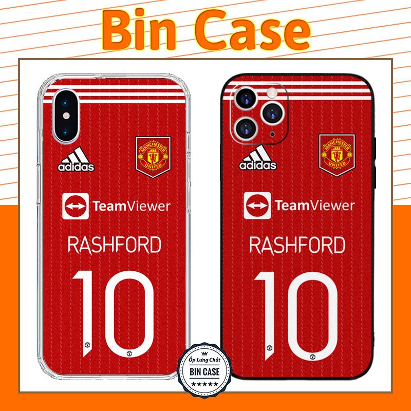 ⚽Ốp Lưng MARCUS RASHFORD Áo MU Số 10 ⚽Áo Man Utd Màu Đỏ NHA iphone 14 13 12 11 Pro Max 6 7 8 Plus X Xr Xs Max BONGDA162