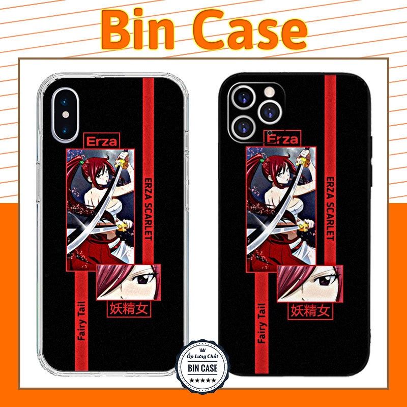 🔥Ốp Lưng ERZA SCARLET Fairy Tail Nữ Ma Đạo Sĩ Mạnh Nhất iphone 14 13 12 11 Pro Max 6 7 8 Plus X Xr Xs Max TRUYENTRANH079