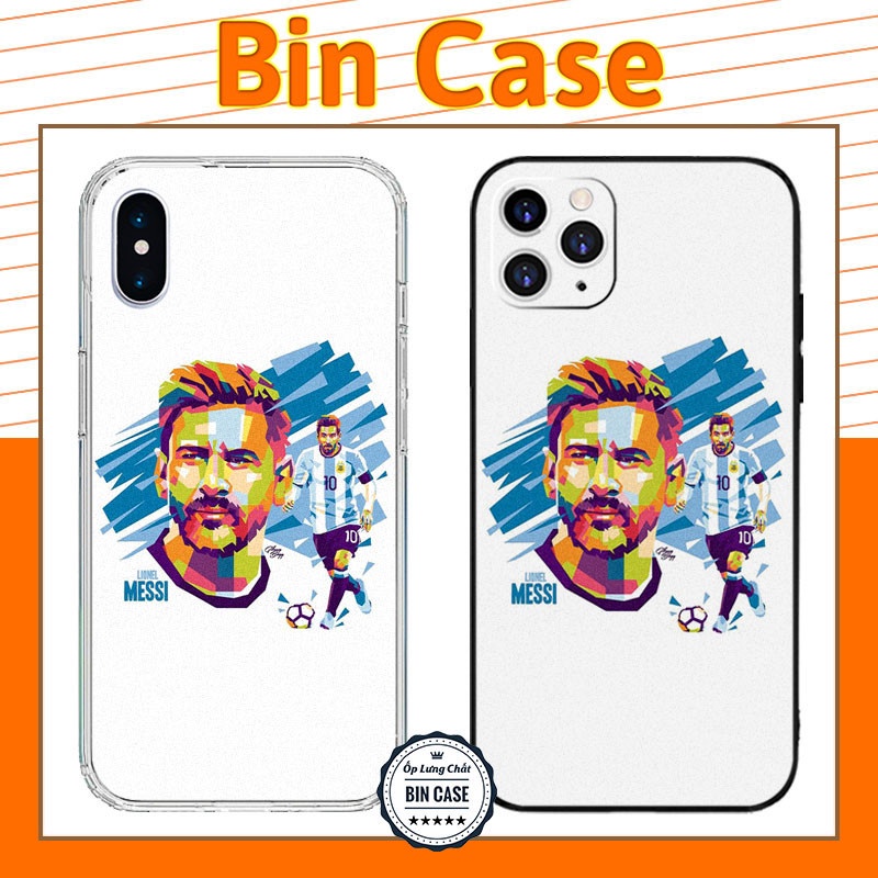 ⚽Ốp Lưng Đẹp Vẽ Hình Messi In Wpap ⚽Trong Màu Áo Achentina iphone 14 13 12 11 Pro Max 6 7 8 Plus X Xr Xs Max BONGDA273