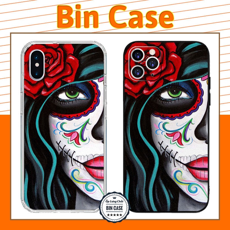 🔥Ốp Lưng Độc Lạ Hot Trend Cô Gái Hoa Hồng 🔥Ốp Hình Xăm Đẹp iphone 14 13 12 11 Pro Max 6 7 8 Plus X Xr Xs Max DOCLA079