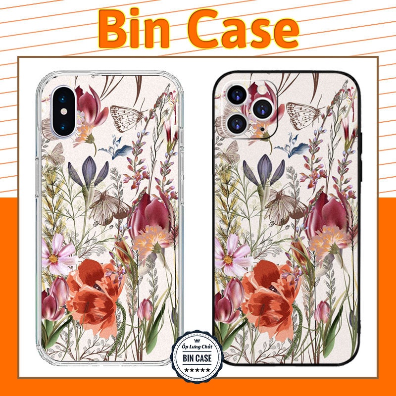 🔥Ốp Silicon Chống Sốc Hoa Lá Nhẹ Nhàng Tươi Mới 🔥Cho Nữ Dùng iphone 14 13 12 11 Pro Max 6 7 8 Plus X Xr Xs Max HOAVAN084