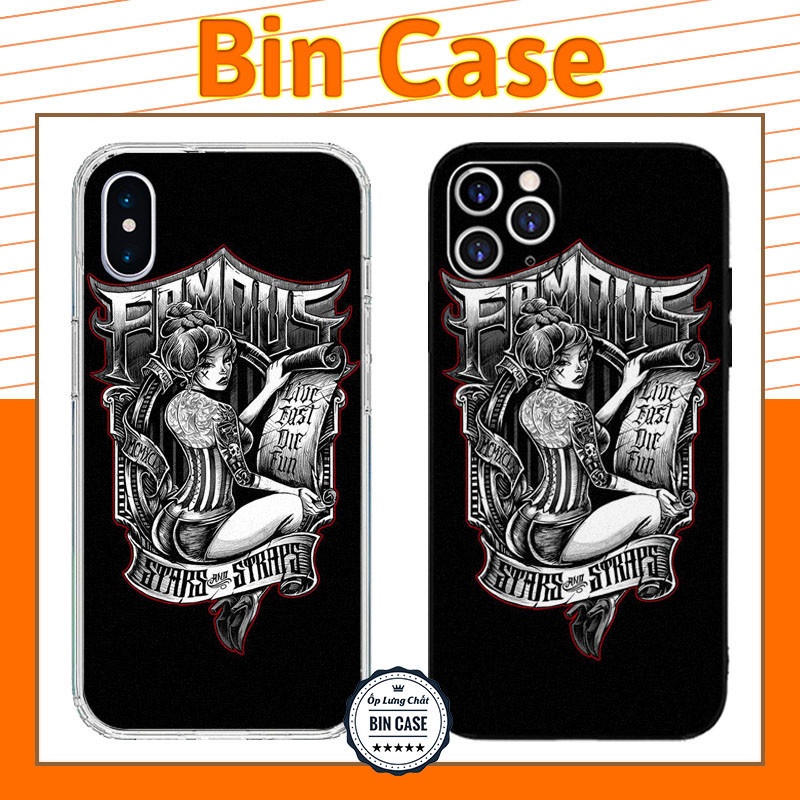 🔥Ốp Cô Gái Famous Stars And Straps 🔥Ốp Lưng Hình Xăm Đẹp iphone 14 13 12 11 Pro Max 6 7 8 Plus X Xr Xs Max DOCLA092