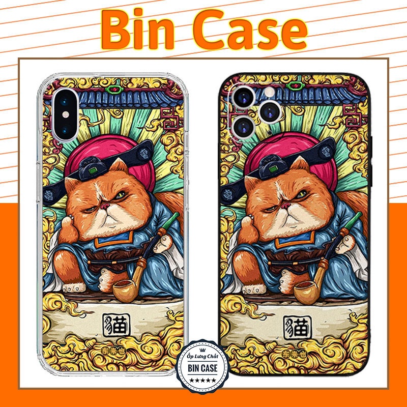 ❤Ốp lưng đẹp in hình con Mèo quan tướng ❤uy quyền mặt ngầu hot iphone 14 13 12 11 Pro Max 6 7 8 Plus X Xr Xs Max MEO010