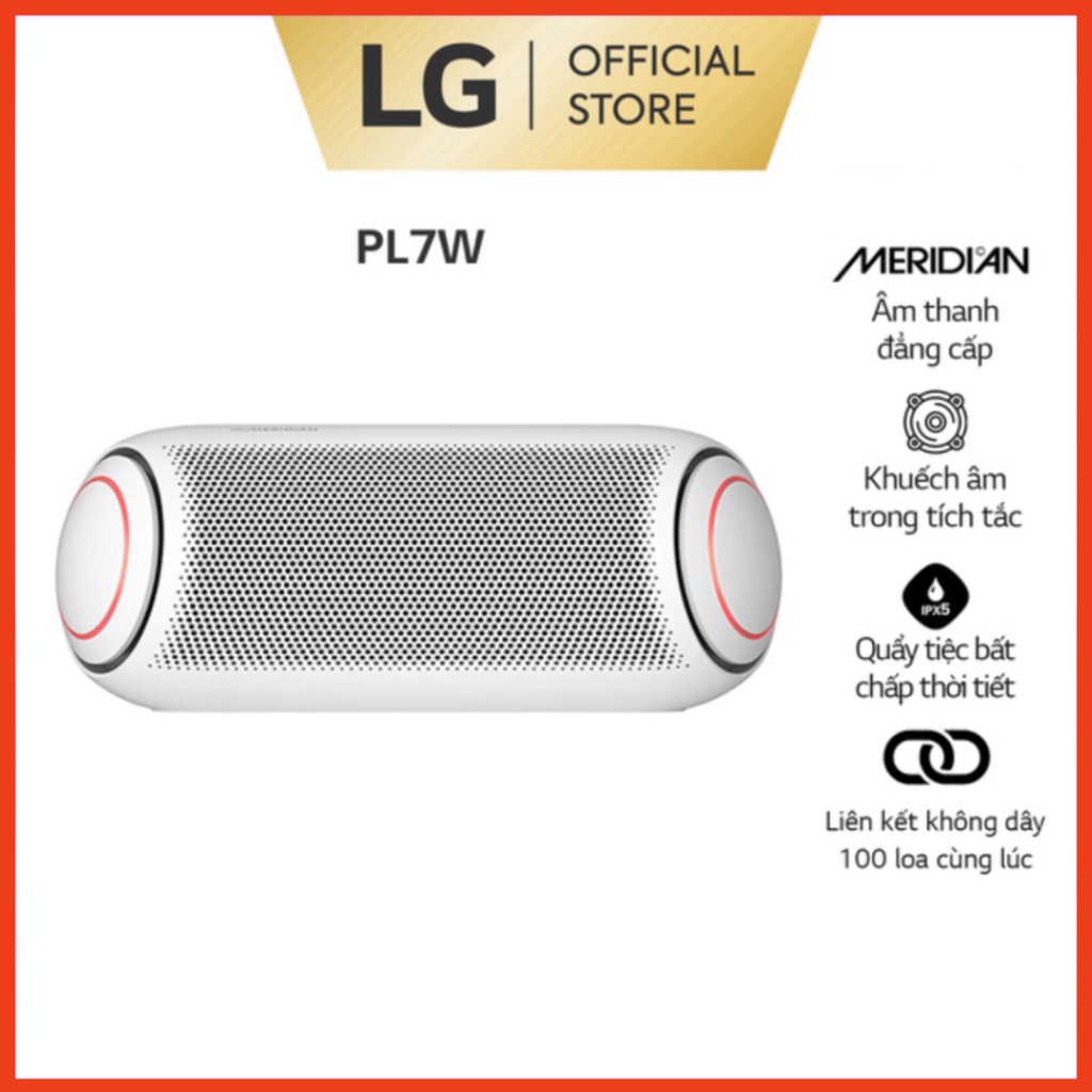 Loa Bluetooth Di Động LG Xboomgo PL7W - Hàng Chính Hãng - Màu Trắng - ngày hội siêu sale