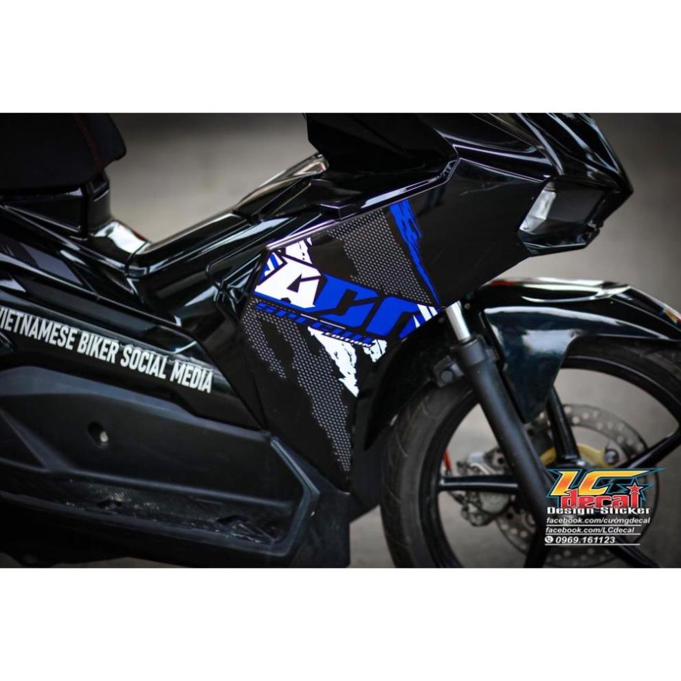 Bi Decal TEM RỜI mẫu ADN Special Edition xanh dán AirBlade 2020 đen - không phai màu