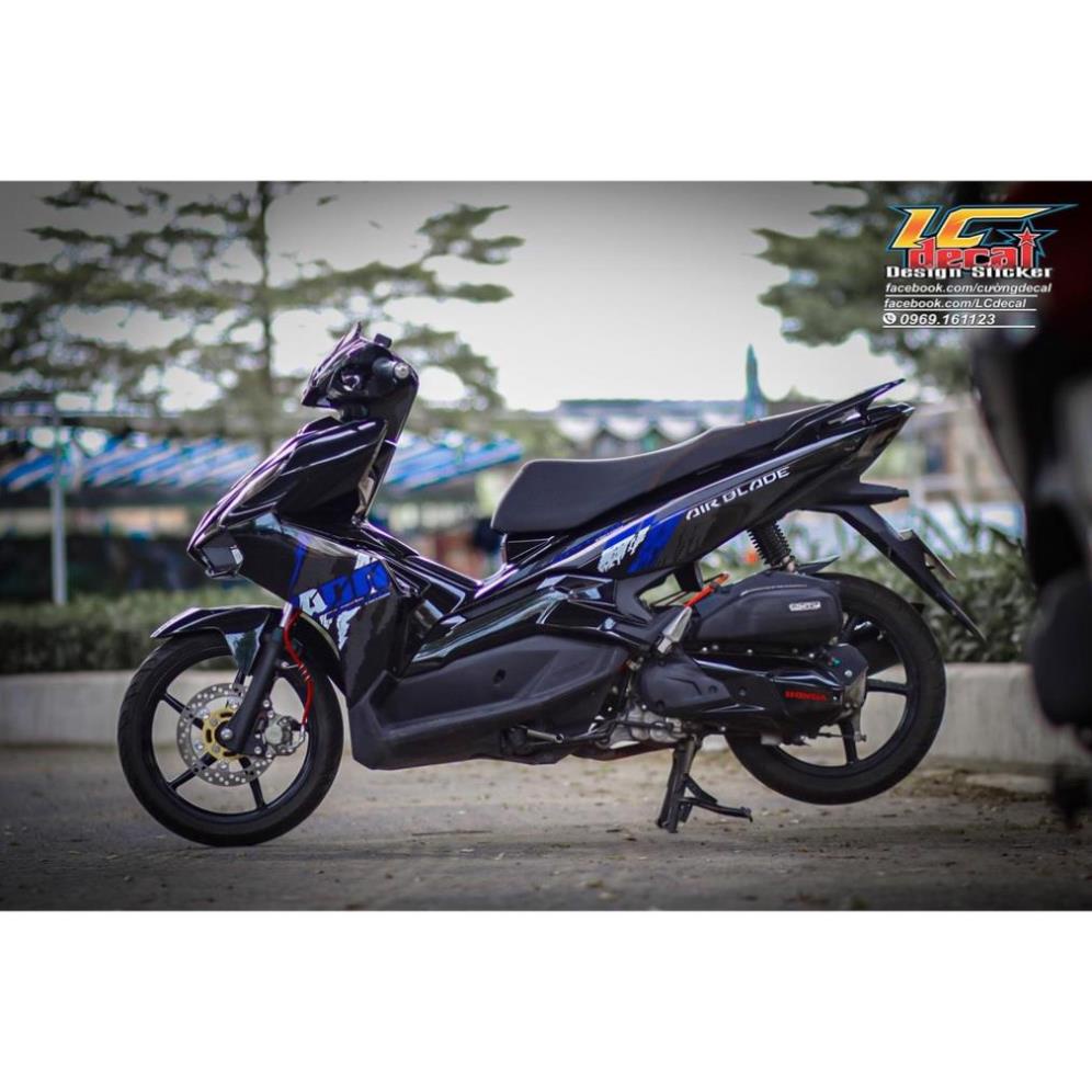 Bi Decal TEM RỜI mẫu ADN Special Edition xanh dán AirBlade 2020 đen - không phai màu