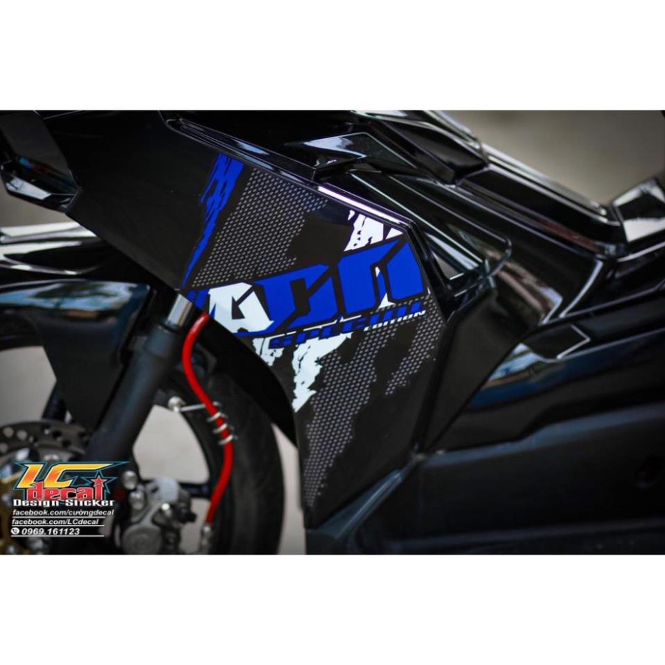 Bi Decal TEM RỜI mẫu ADN Special Edition xanh dán AirBlade 2020 đen - không phai màu