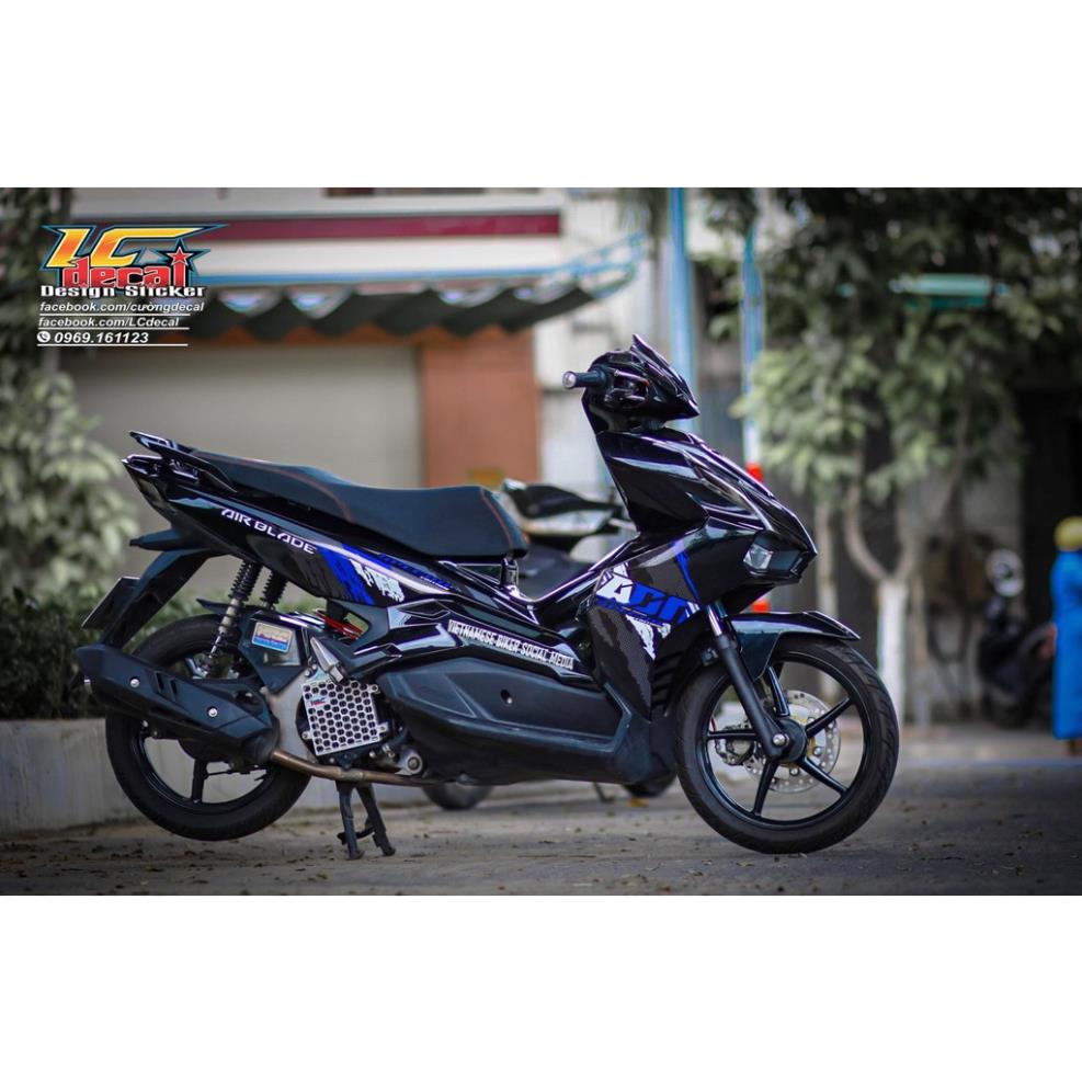 Bi Decal TEM RỜI mẫu ADN Special Edition xanh dán AirBlade 2020 đen - không phai màu