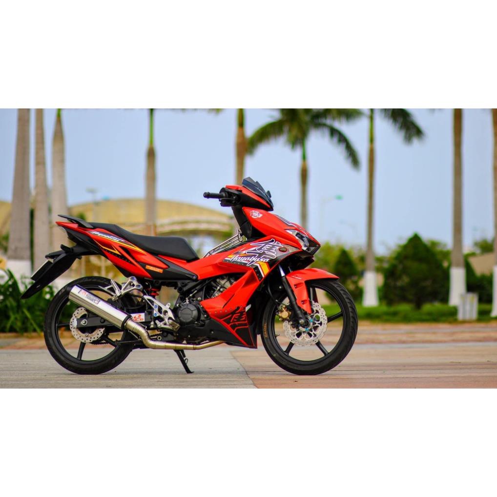 Bi Decal [Siêu Sale] TEM RỜI mẫu chữ tàu Hayabusa cho Winner X đỏ - tem 3 lớp cao cấp