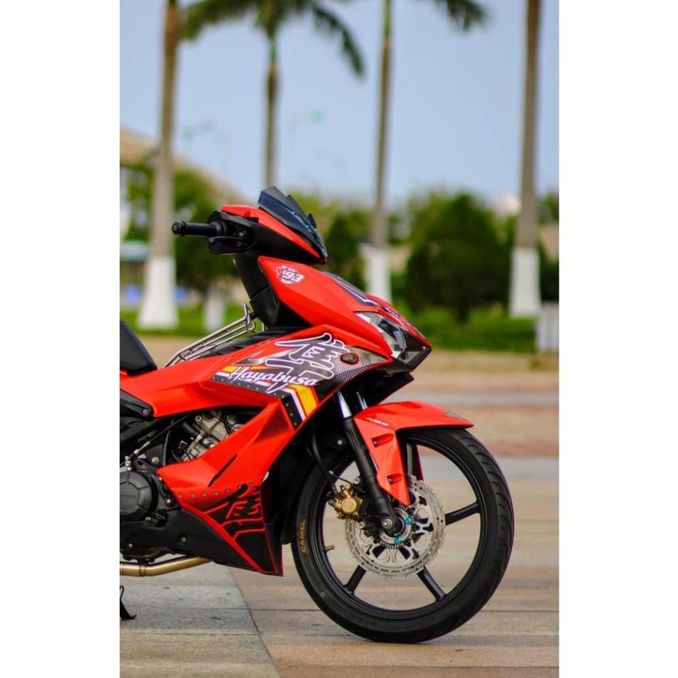 Bi Decal [Siêu Sale] TEM RỜI mẫu chữ tàu Hayabusa cho Winner X đỏ - tem 3 lớp cao cấp